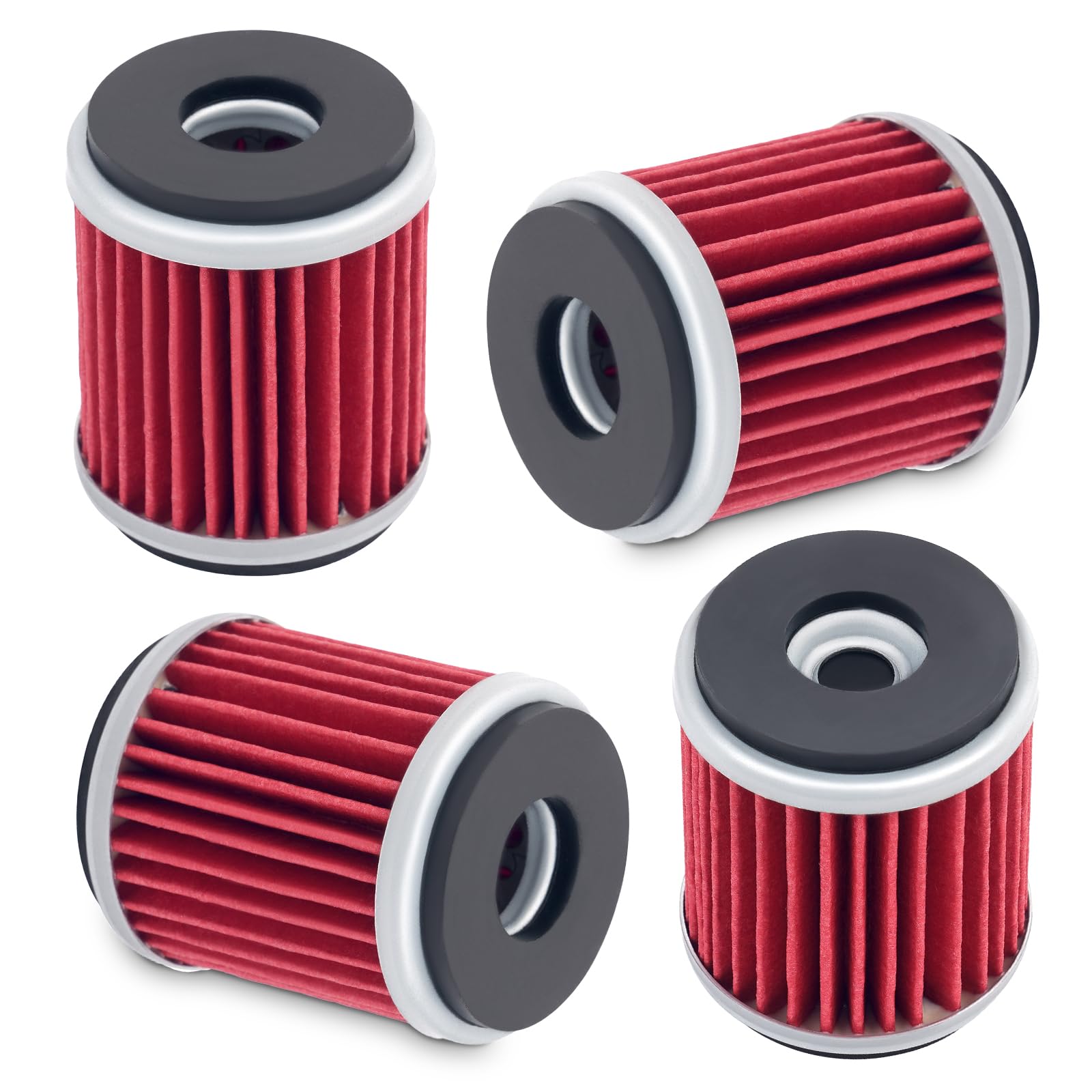 Road Passion 4*Filtro de aceite Compatible con YAMAHA Wr450f 450 2009-2019/ Wr250r 250 2009-2019/ Yzf r125 125 2018/ Yz250 250 2015-2018/ Yz450f 450 2015/ Wr250x 250 2009-2015/ Yfz450 se 449 2007-2008