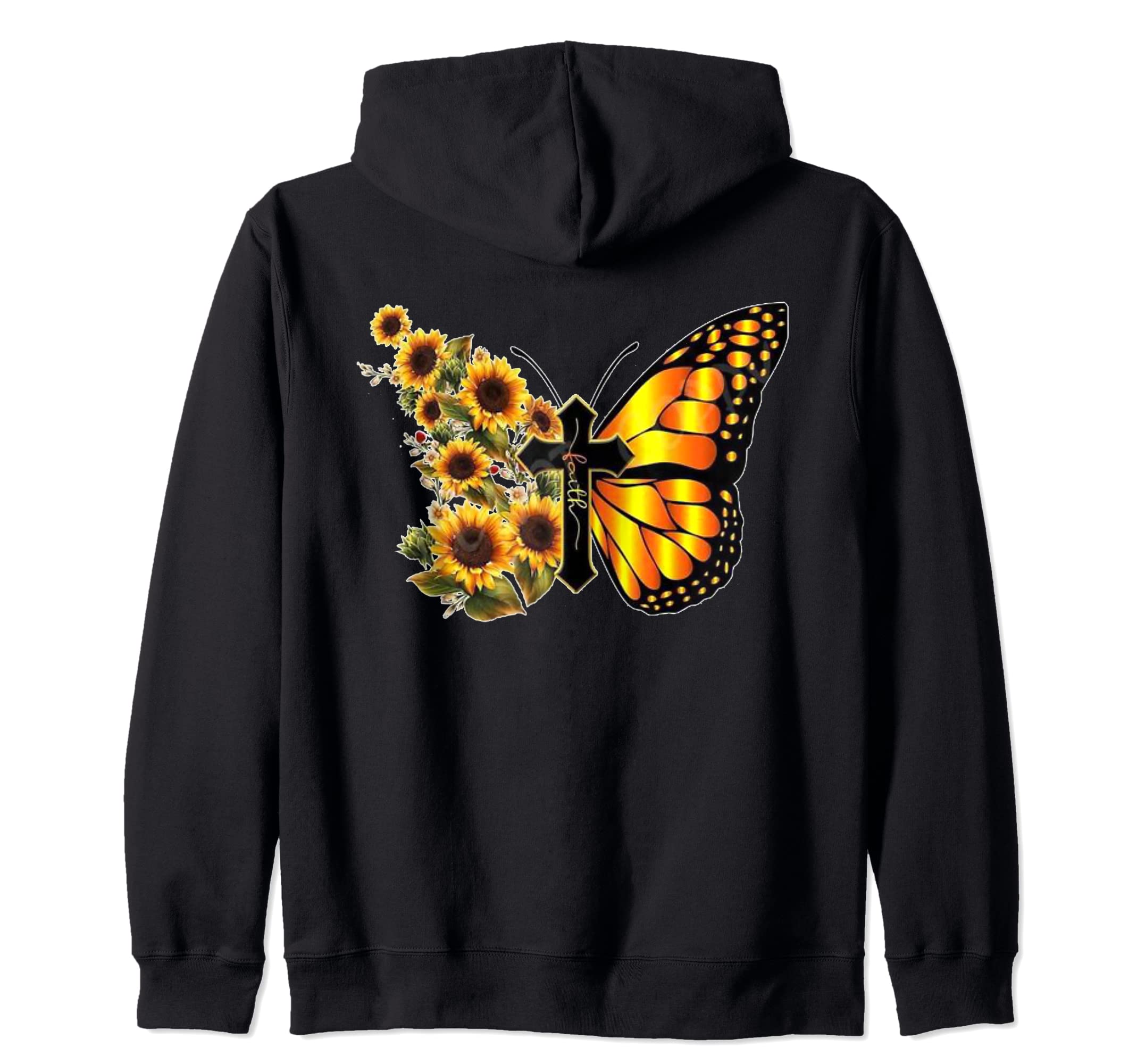 GildanSunflower Butterfly Faith Zip Hoodie