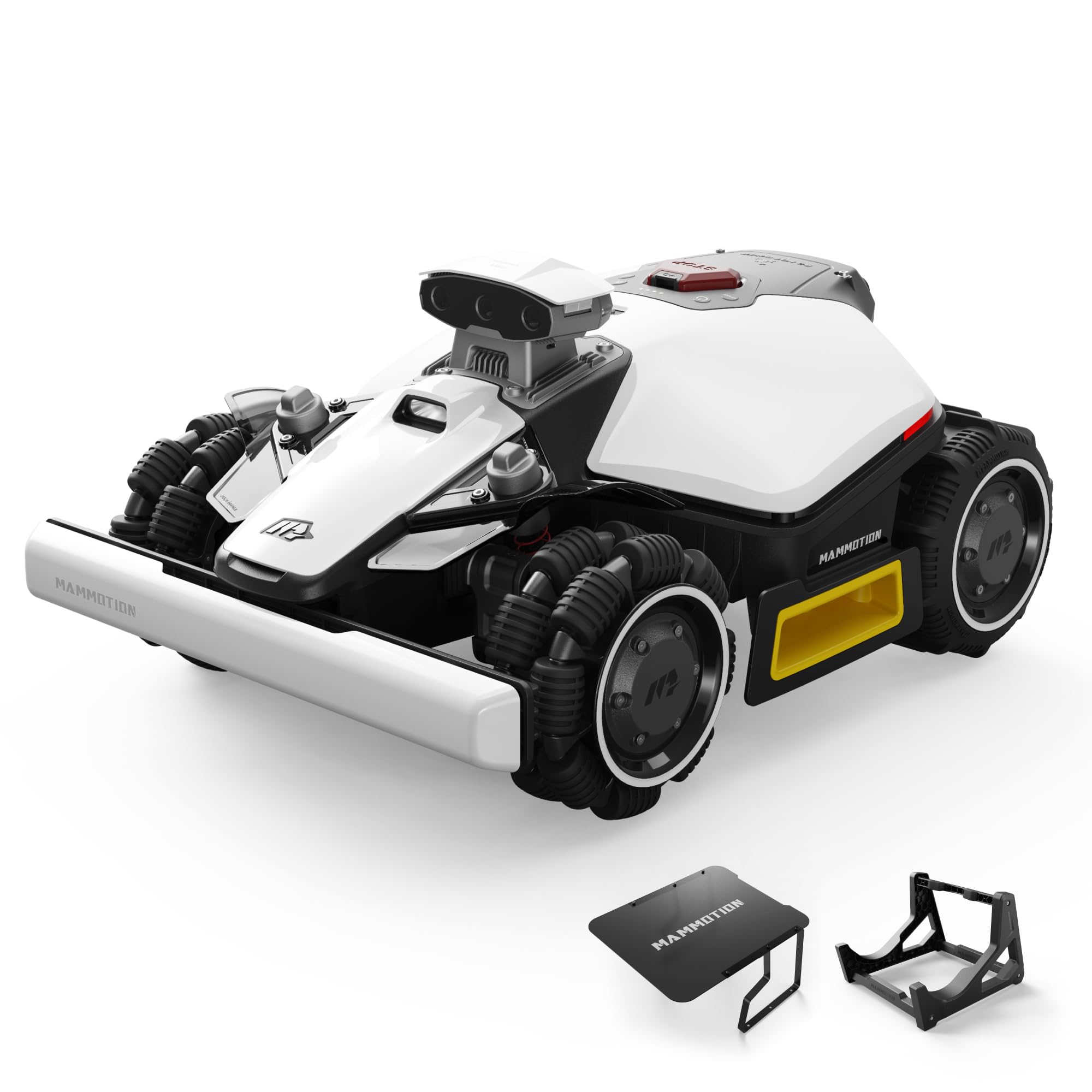 MAMMOTION LUBA mini 2 AWD 1000 Robot Tagliaerba con Garage mini & Supporto per Autolavaggio per 1000m², Visione AI Tri-Camera e Posizionamento NetRTK, Mappatura Automatica, DropMow, Pendenza 80%
