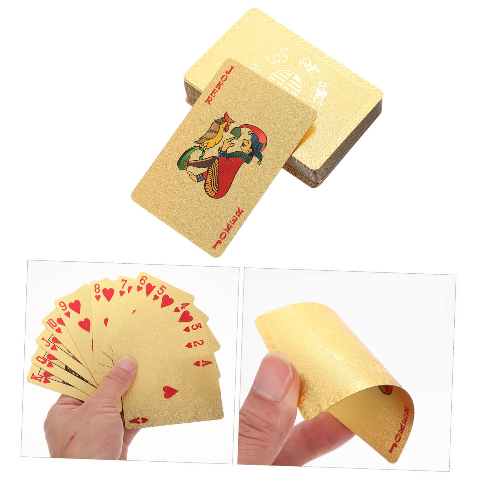 TOYANDONA 3pezzi Poker Pvc Impermeabili e Resistente Per Intrattenimento Assicurato