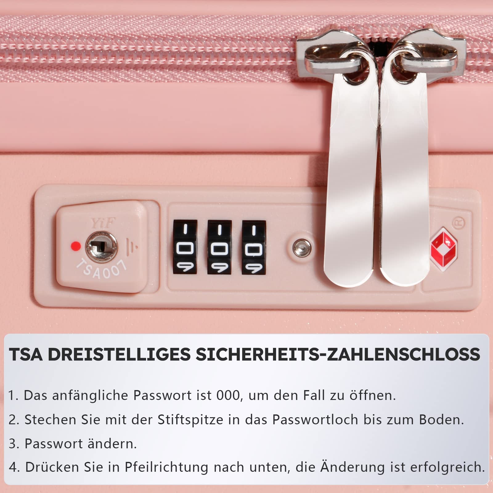 Koffer Mittelgroß Erweiterbare Hartschale aus Polycarbonat, 71–85 L | Erweiterbarer Hartschalen-Reisekoffer aus leicht Polycarbonat, Mittelgroßer Koffer mit 4 Laufrollen und Haken, 65x44x27/32 cm