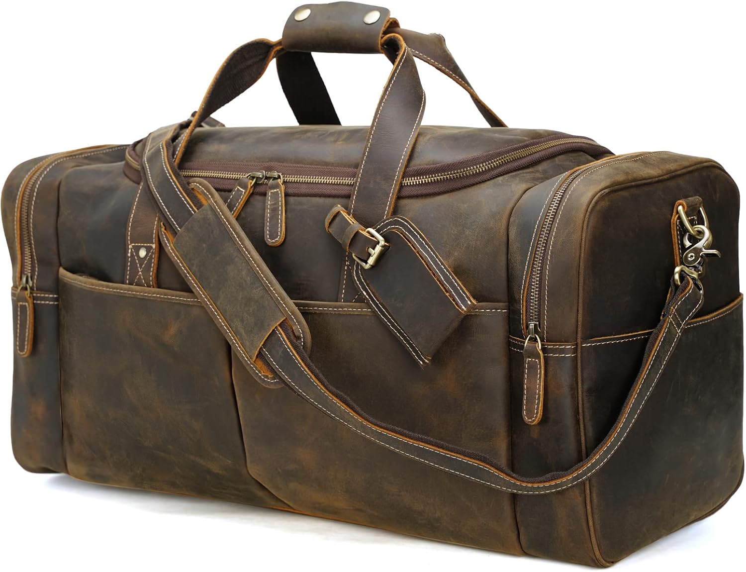 Polare 24 Inch Leather Duffel Bag for Men Full Grain