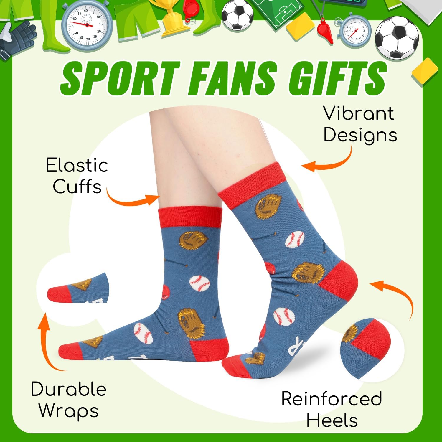 Zmart Outdoor Gifts for Men Women - Funny Socks for Hunter Runner Skater Hockey Lovers - Image 4