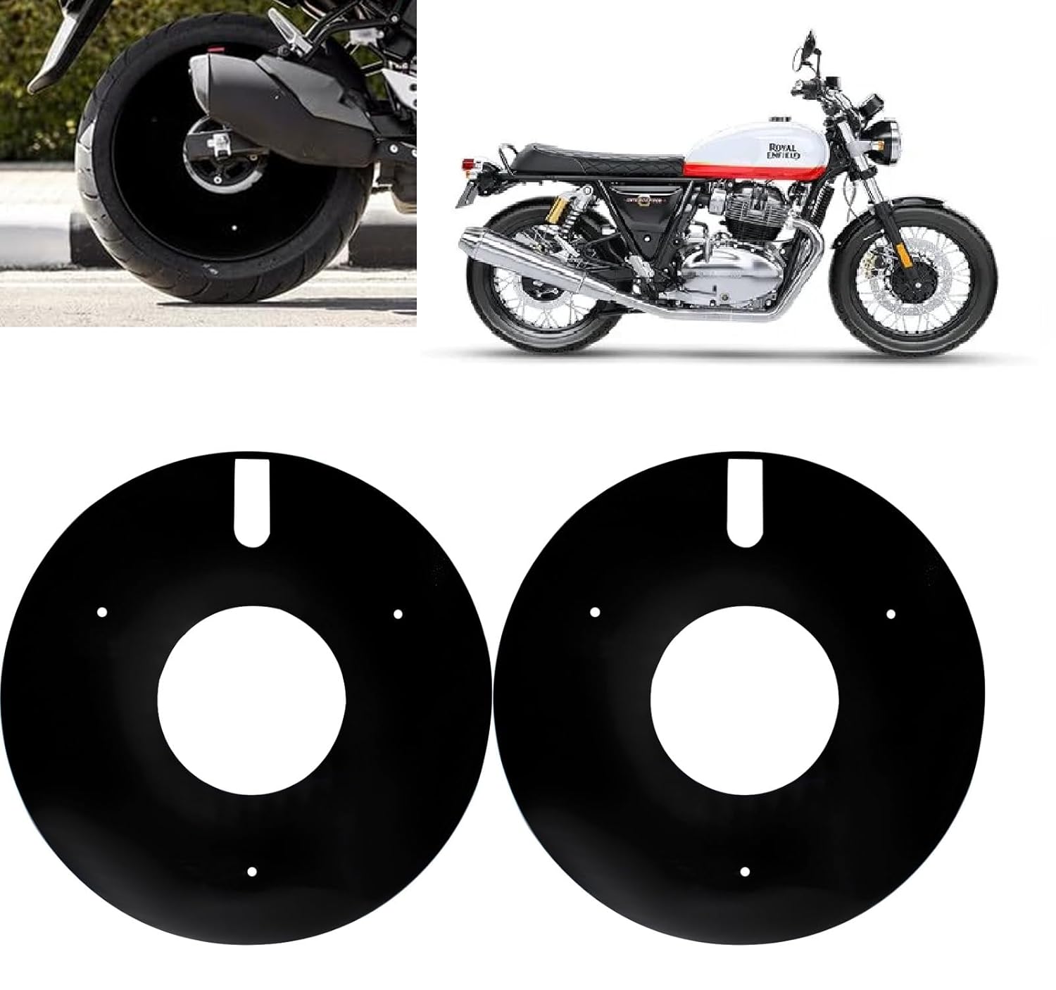 Atoray Acrylic Bike Wheel Cover for 18 inch Wheel for Royal Enfield