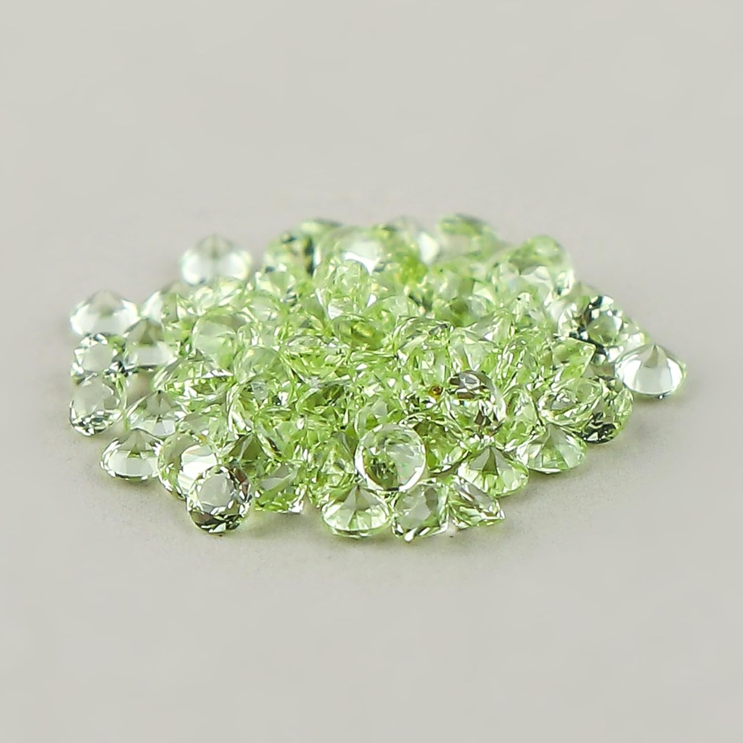 50 PCS, 2X2 MM, YASHEE Natural Peridot Gemstone, Brilliant Cut Round Shape, Loose Gemstone AA+ Quality For Jewelry Making, Earring, Pendant Making, Crafts & DIY, Wholesale deal