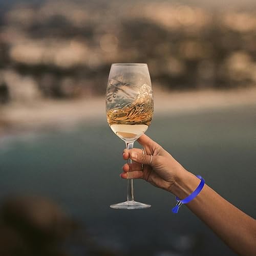 Miniatura 5 de Pulseras de tela para eventos, paquete de 100 pulseras de tela azul agua para conciertos, festivales, fiestas de admisión, Poliéster, No es una