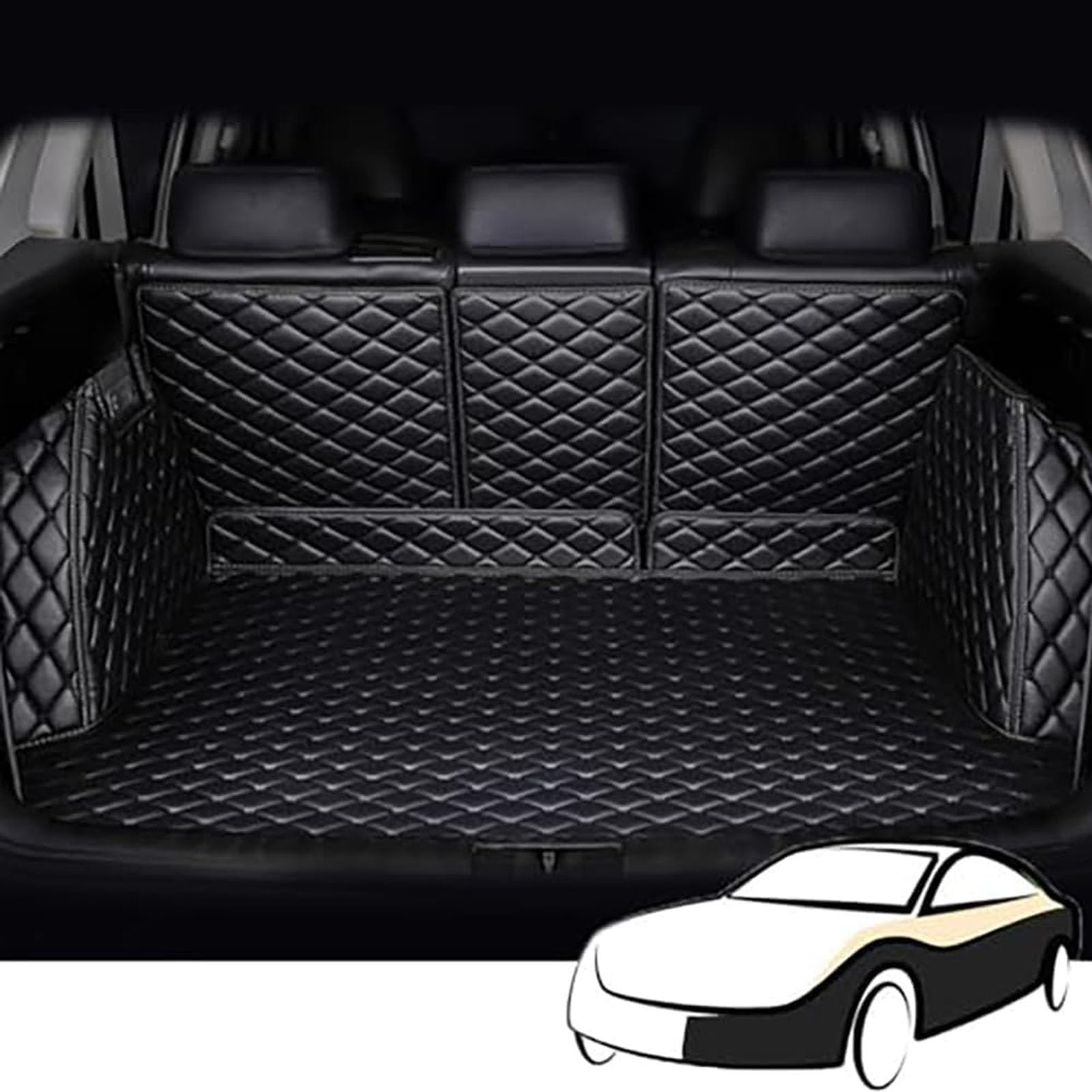 Meknmoney A/Black Cr Full Coverge Boot Liner For Jeep Venger 2023-2024 2025 2026, Lether Cr Boot Protector Non-Slip Pd Crgo Liners Ccessories,