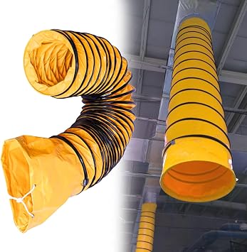 HVAC Air Duct For Exhaust Fan, Dia 6 8 12 20 26 33 Inches Industrial Flexible Duct Hose, Chiller/Cooking Exhaust/Air Circulation Commercial Induction Intake Pipe HoseL 16ft/5m,ID 20in/500mm