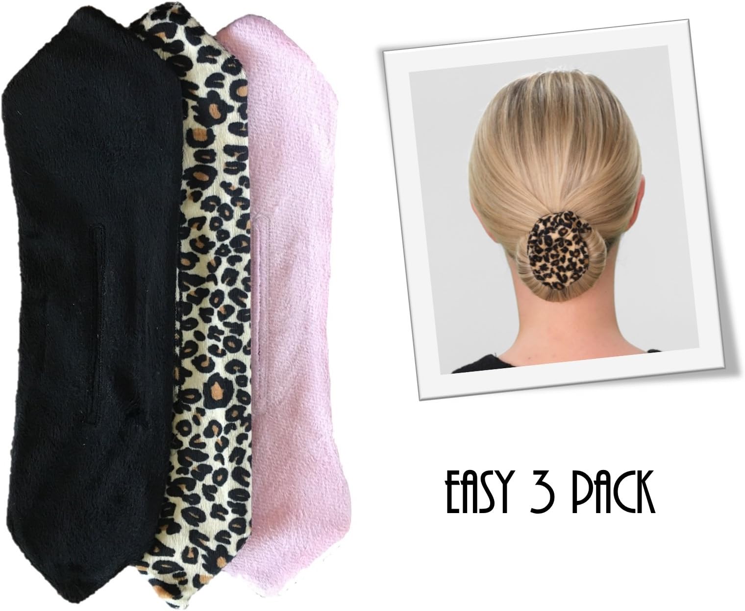 HEHUB Hair Styling Disk Bun Shaper Maker Hairstyle Clip Donut Hair Style Tools 2Pcs (Black)