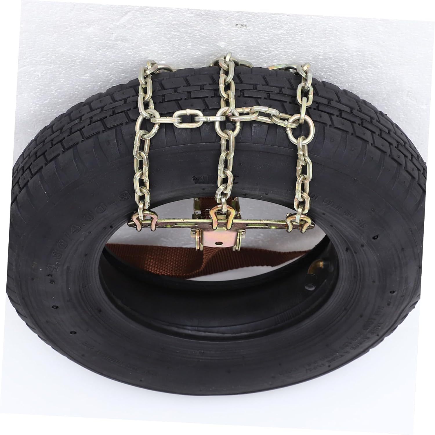 OUNONA 2pcs Tire Traction Chains Skid Snow Car Tire Chains Ice Studs for Safety