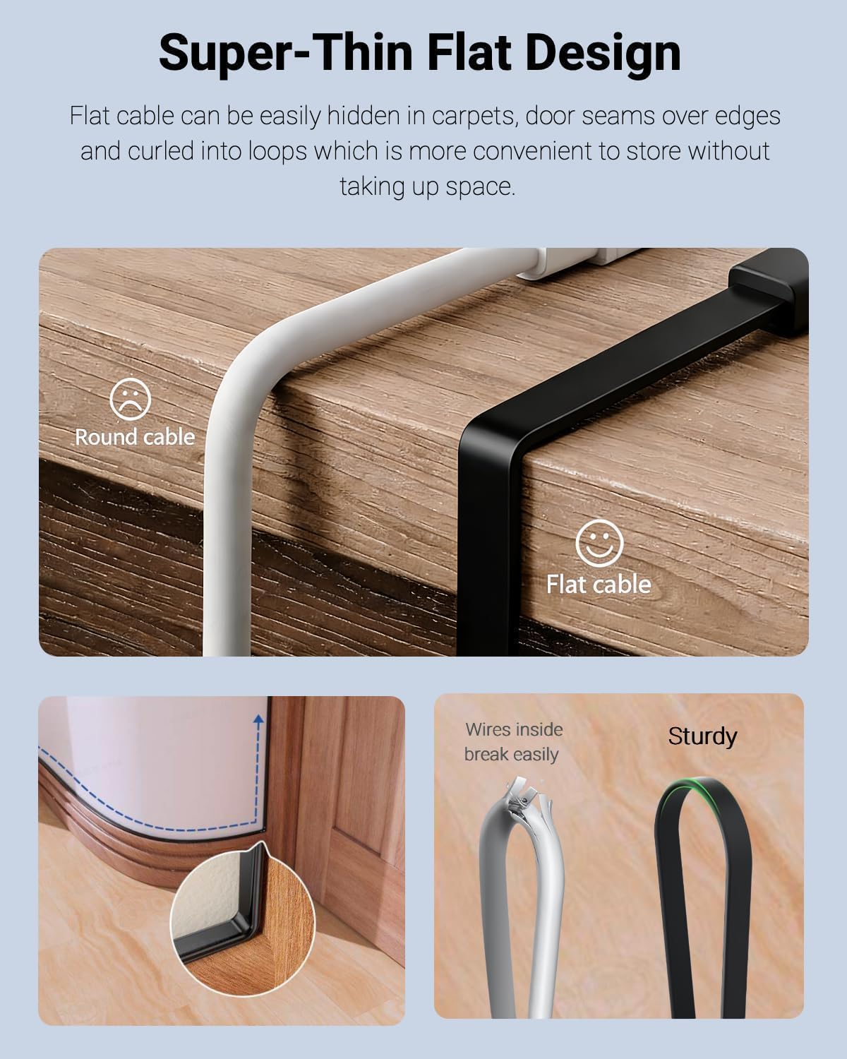 Cat 8 Ethernet Cable 10 ft 5Pack, 40Gbps High Speed, 2000MHz Bandwidth, Low Signal Loss, Stable Connection for Router, Gaming Console, Modem, PC (10ft,5pack,Black)