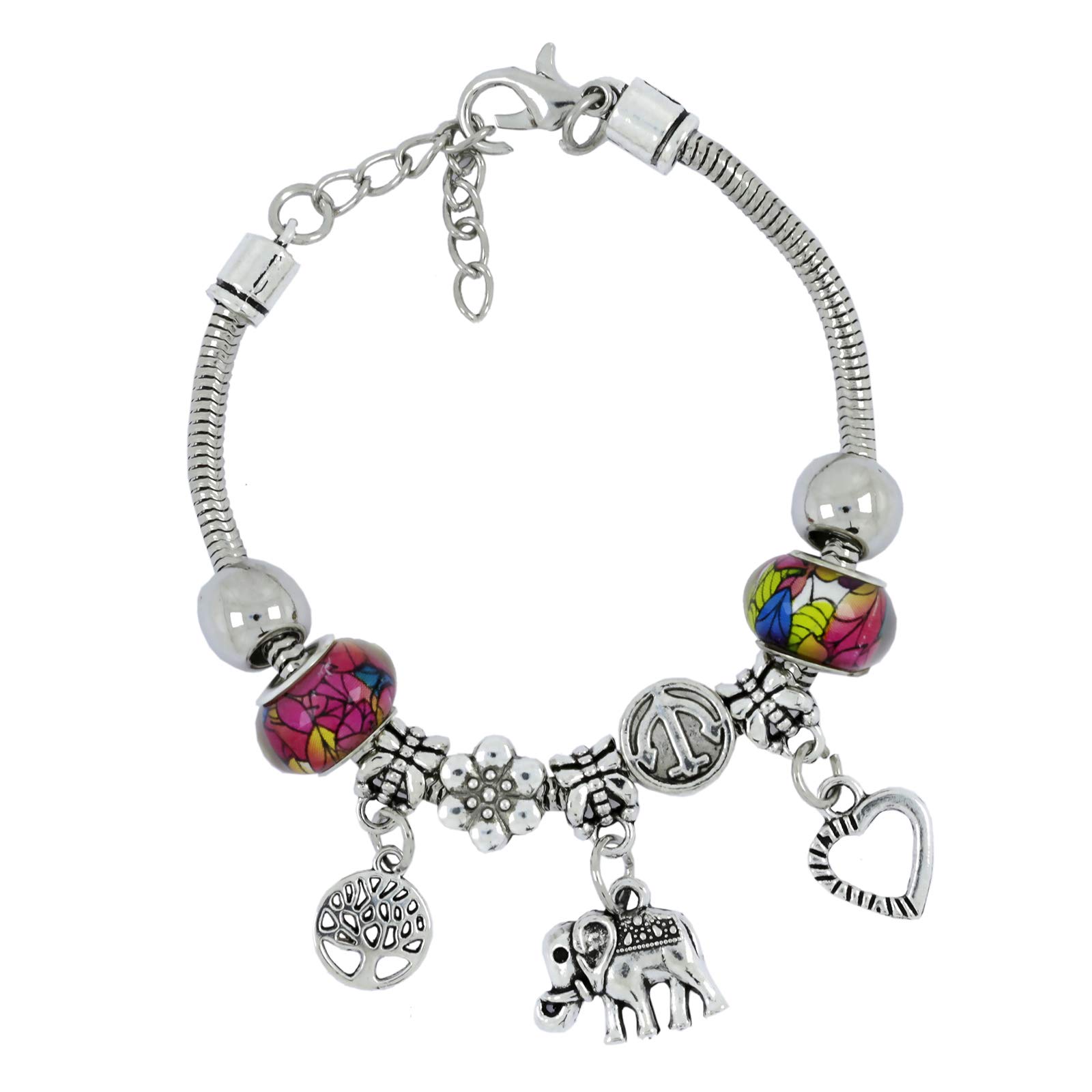 Silver Plated & Crystal Brass & Crystal Bracelet for Women & Girls