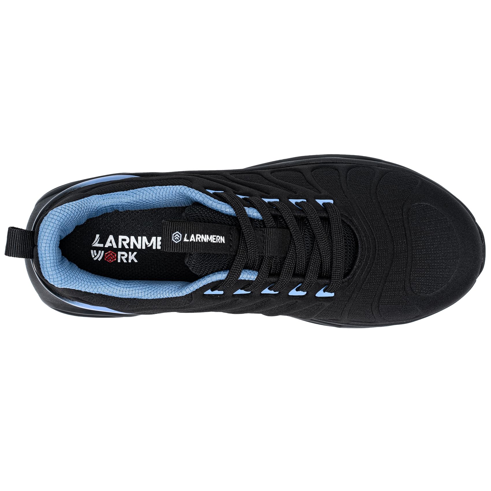 LARNMERN Scarpe Antinfortunistiche Uomo Scarpe Antinfortunistica Moda Traspiranti Leggere con Punta in Acciaio Ammorti Scarpe da Lavoro Comodo
