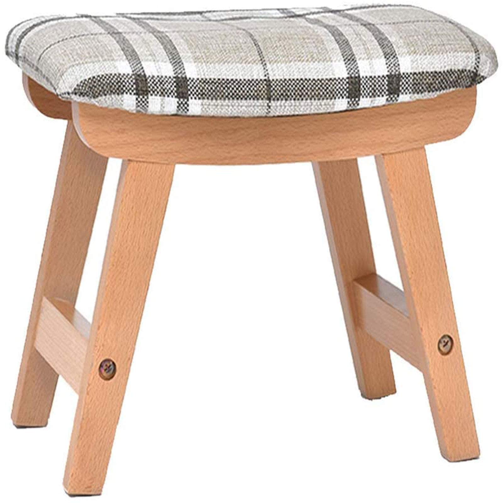 Chaise de banc de chaussures pouf repose-pieds moderne lin