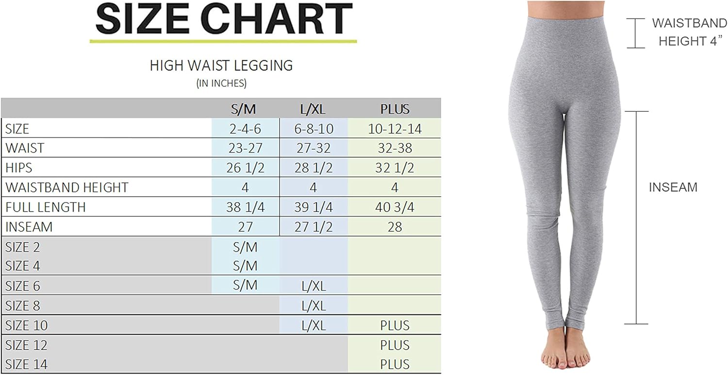 AEKO Women's Thick Yoga Soft Cotton Blend High Waist Workout Leggings with Tummy Control Compression - Image 7