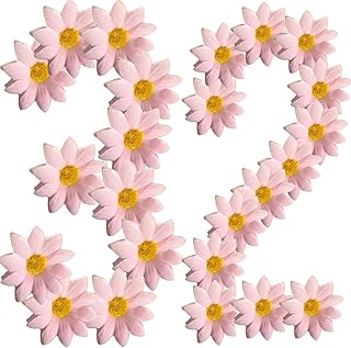 HOVUK 32PCs Pink Easter Daisies Artificial 4.7cm - Spring Day Fabric Dai...