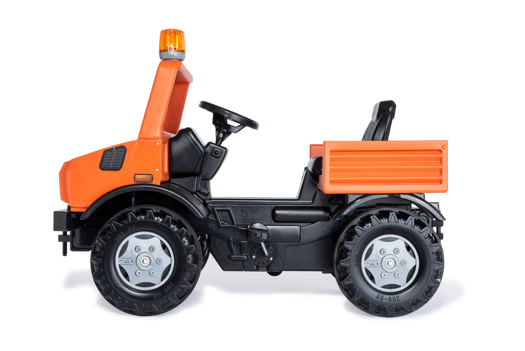 Rolly Toys Unimog Service 038237 - Coche a Pedales a Partir de 3 años, con neumáticos silenciosos y luz Intermitente