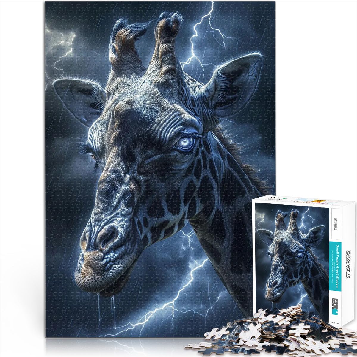 1000 teenager Pieces Jigsaw Puzzle Giraffe Fairy Tale Fantasy Precision Cut 26x38cm Birthday Present, Gifts, Wall Art for and Age 14 — image 1