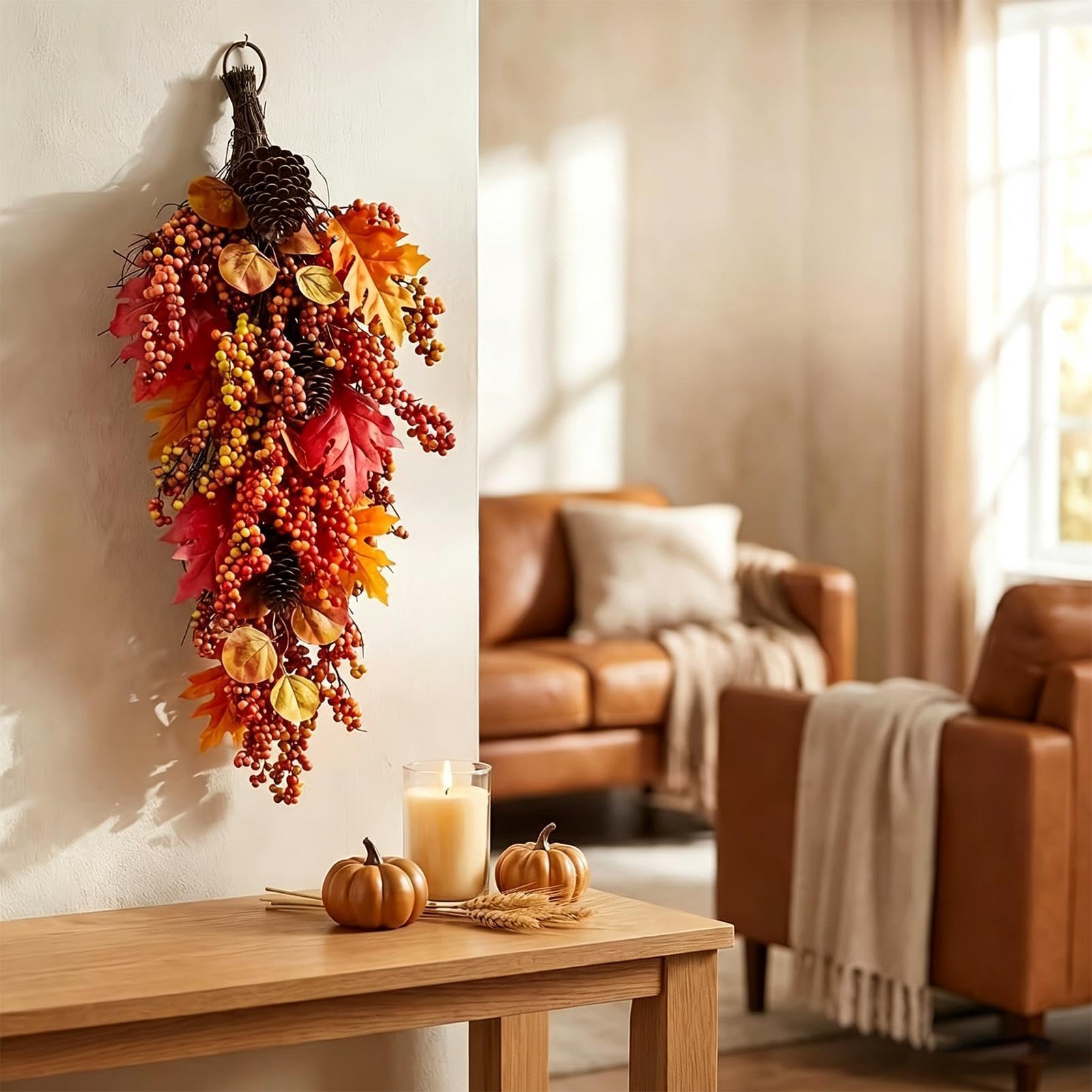 Festone A Autunnale Ghirlanda Artificiale Decorativa Fatta A Mano