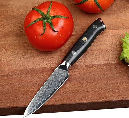 Miniatura 6 de Juego de cuchillos de cocina de 5 piezas de cuchillos de chef de Damasco, juego de cuchillos de cocina profesional, 67 capas de acero inoxidable de