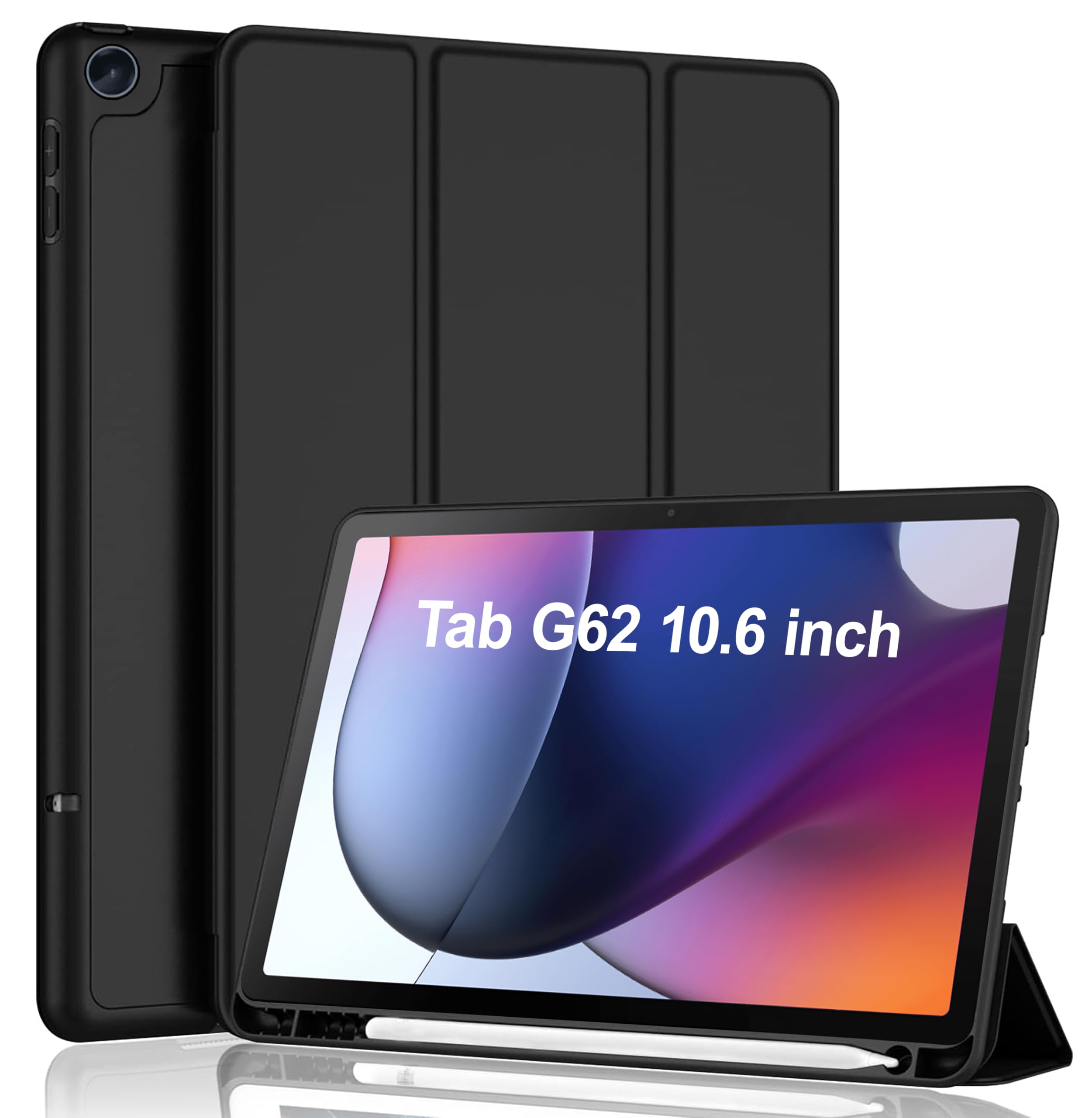 TGK Smart Flexible with Pencil Holder Trifold Back Flip Stand Case Cover for Motorola Tab G62 10.61 Inch Black (B0CSBWVGZH) Amazon Price History, Amazon Price Tracker
