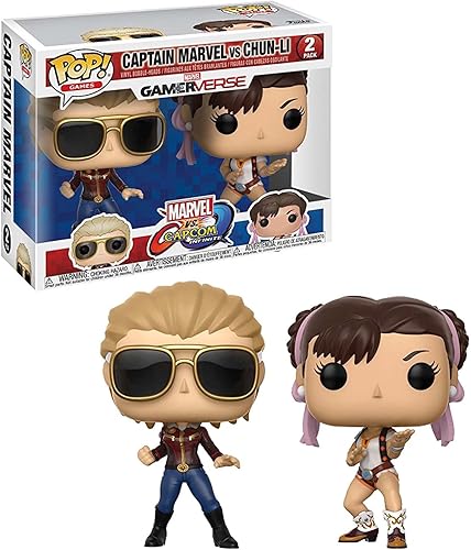 Miniatura 3 de Funko POP! TV: Marvel Vs Capcom - Figura coleccionable de Captain Marvel Vs Chun-Li