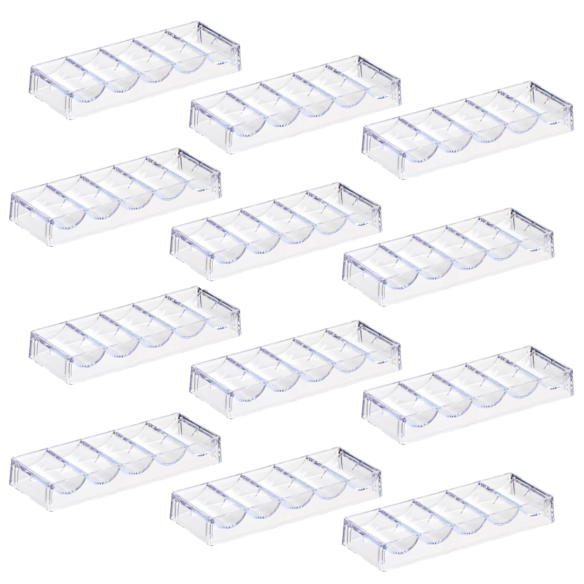 Plateau de jetons de poker en acrylique transparent pour 100 jetons de casino standard, convient pour le Texas Hold'em, le Blackjack, les jeux, les clubs de poker, les fêtes ou les soirées