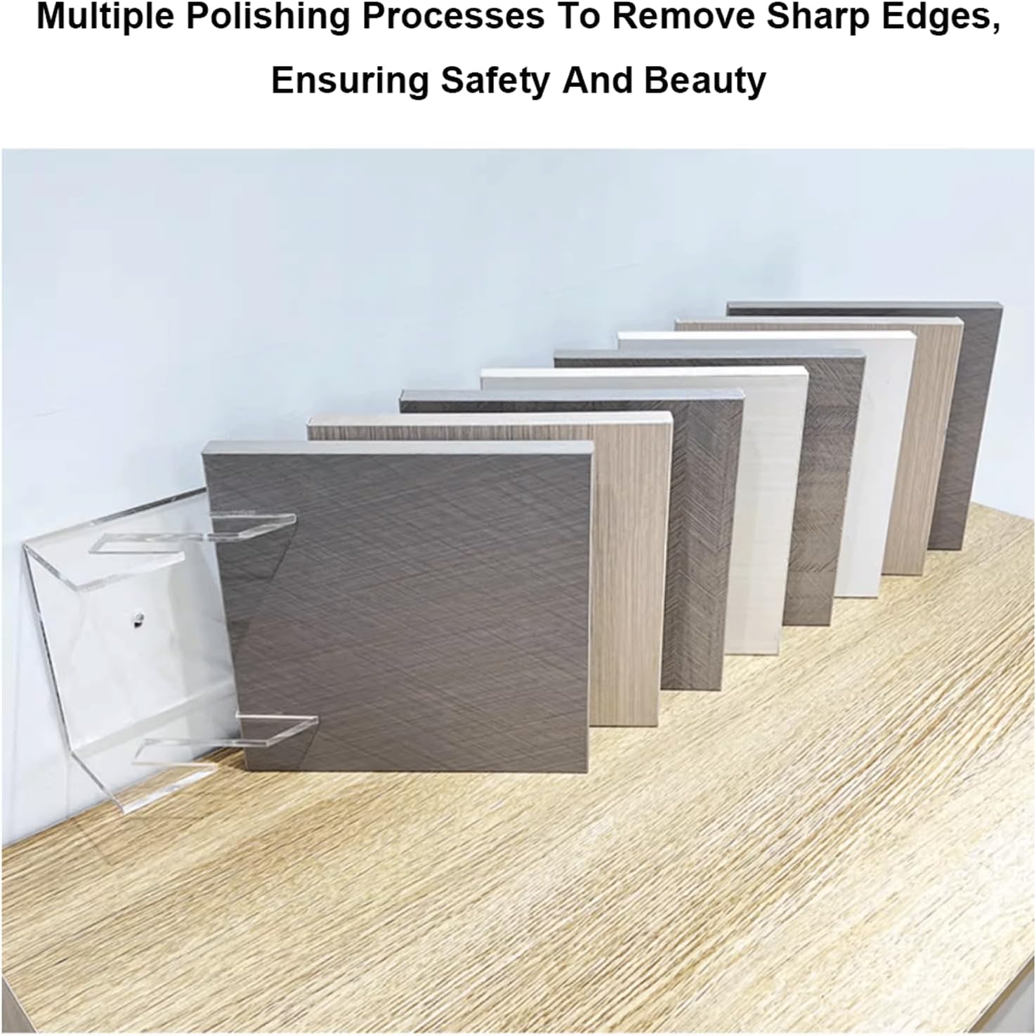 Sample Acrylic Tile Display Rack Wall Mount Cabinet Door Panels Sample Rack Commercial Building Material Sample Holder Floor Tile Display Stand for Wood Bricks Exhibition Halls