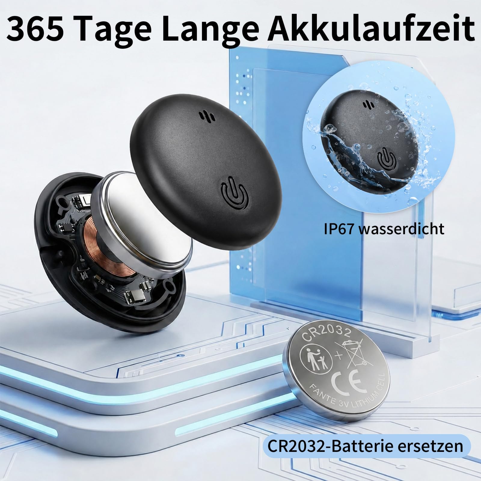 GPS Tracker Auto Kompatibel mit iOS & Android, Magnetischer GPS Tracker Auto Ohne ABO, 2026 Neues Globale Abdeckung Wiedergabe der Fahrzeugtrajektorie, IP68 Wasserdicht für Autos,Motorräder,Fahrrad
