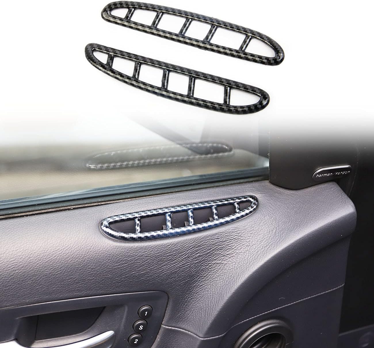 Crosselec Carbon Fiber door A/C air vent panel cover trim kit for 2015-2021 Chrysler 300