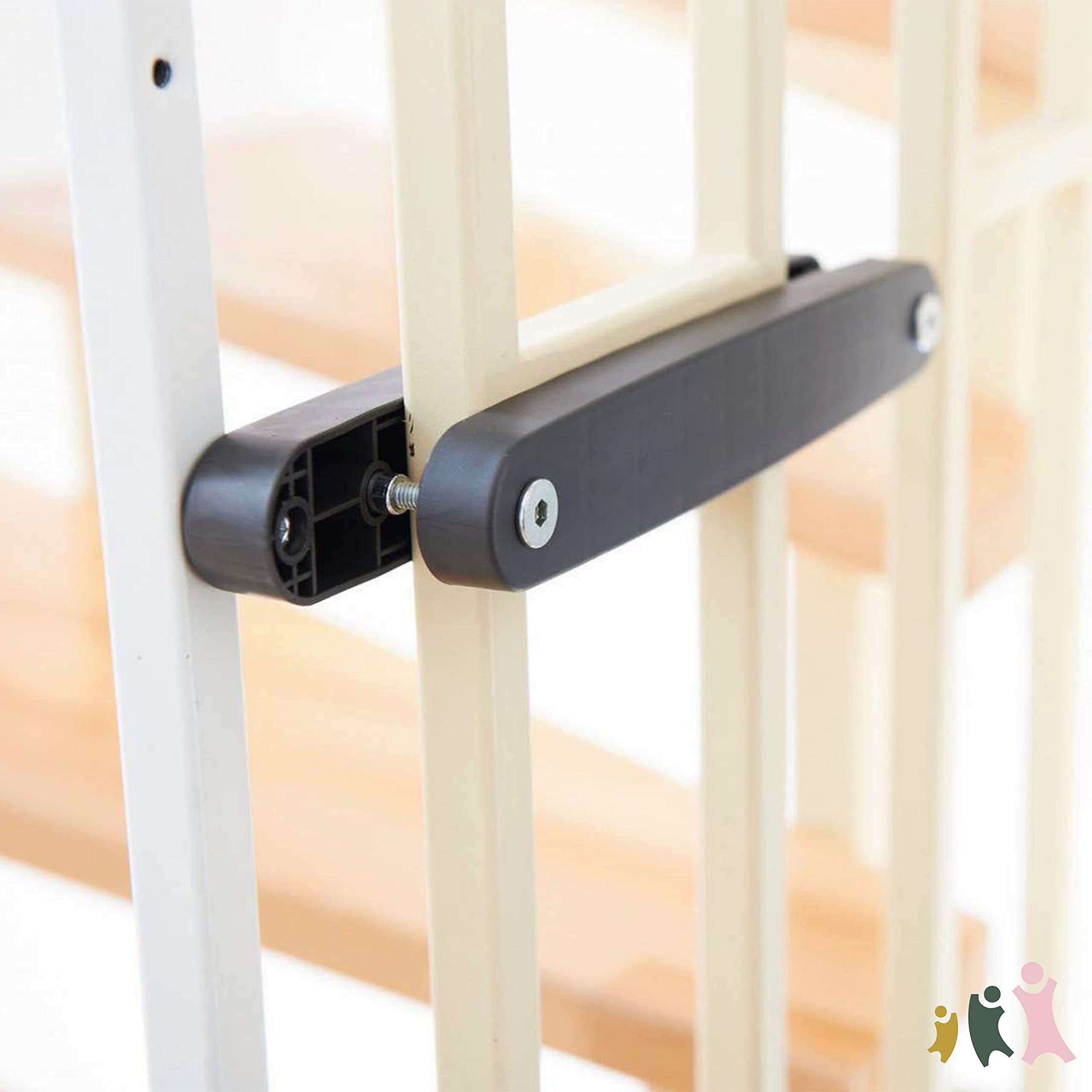 Geuther 4792+ Easylock Plus Door Guard | Ajuste: 80,5 Cm - 88,5 Cm | Protección De La Puerta Con Certificación TÜV/GS | Protección De La Escalera | Se Puede Abrir En Dos Direcciones | Blanco