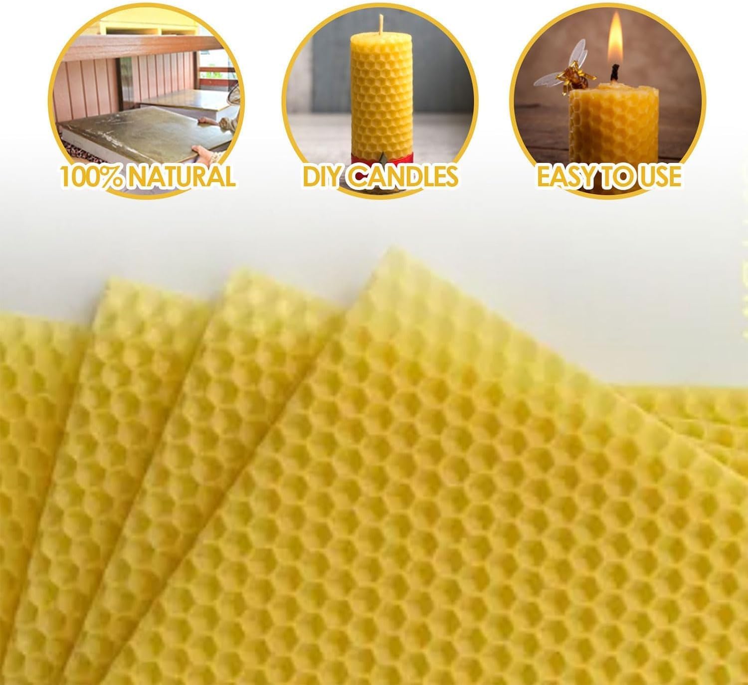 10 arkuszy Naturalna struktura plastra miodu Wosk pszczeli, miodowe płatki wosku pszczelego Podstawa gniazda, pszczelarstwo, baza wosku pszczelego, rama z wosku ula