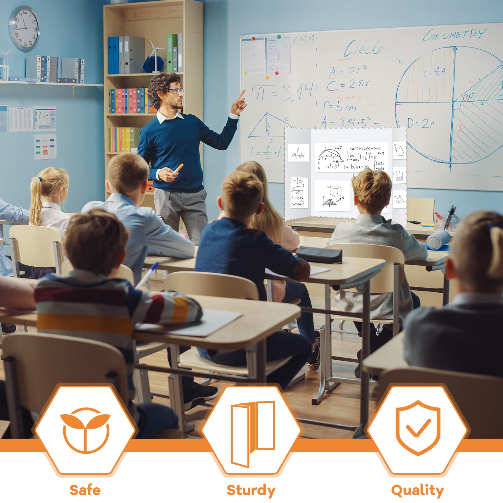 Henoyso 8 Stück 55,9 x 96,5 cm weiße dreifach gefaltete Postertafel, groß, dreifach gefaltete Präsentation, weiße Anzeigetafel, faltbarer Karton für Wissenschaft, Messe, Schule, Geschäft, Ausstellung