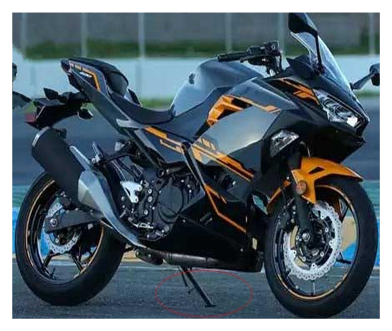 Ingrandisci Cavalletto Piede Cavalletto Laterale Estensione Pad Piastra di Supporto Accessori Moto per Kawasaki KLR650 KLR 650 2008-2023 Moto cavalletto Laterale(clor3)