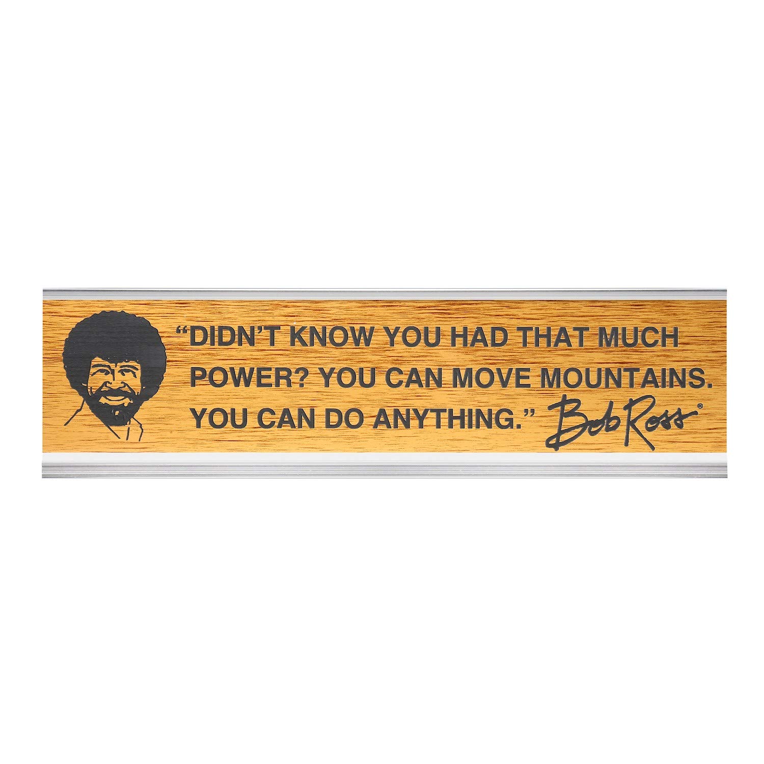 WellspringBob Ross Office Desk Sign:"Didn't Know You Had That Much Power? You Can Move Mountains. You Can Do Anything"