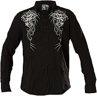 Vista 4 de Xtreme Couture Camisa con botones para hombre Affliction Kings Fall