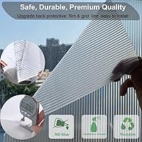 Vista 6 de Película de privacidad para ventana, calcomanía decorativa translúcida 3D para ventana, cubierta de ventana estática para bloqueo solar, sin
