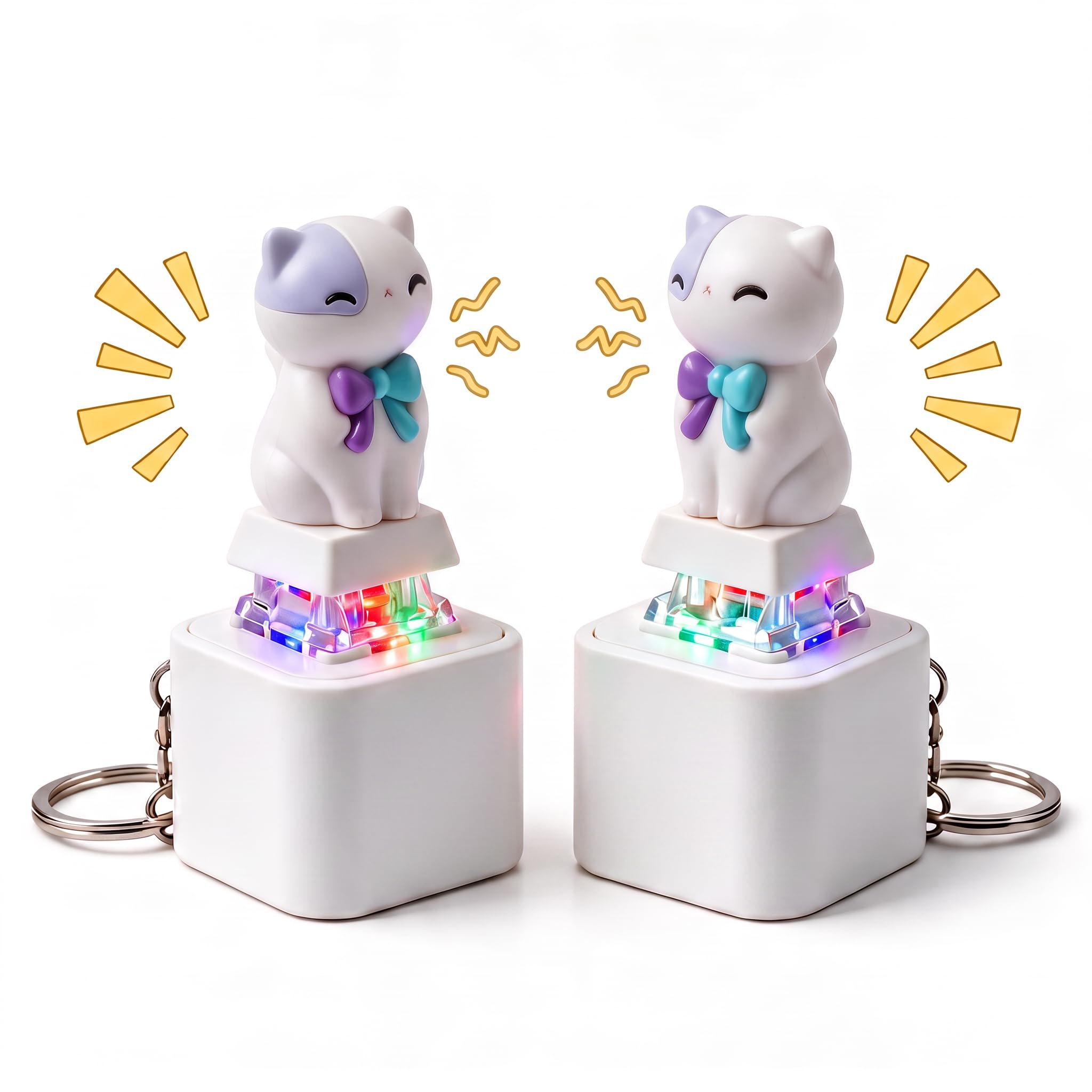 Photo 1 of LULUMONIA Cat Sound Fidget Toy Keychain