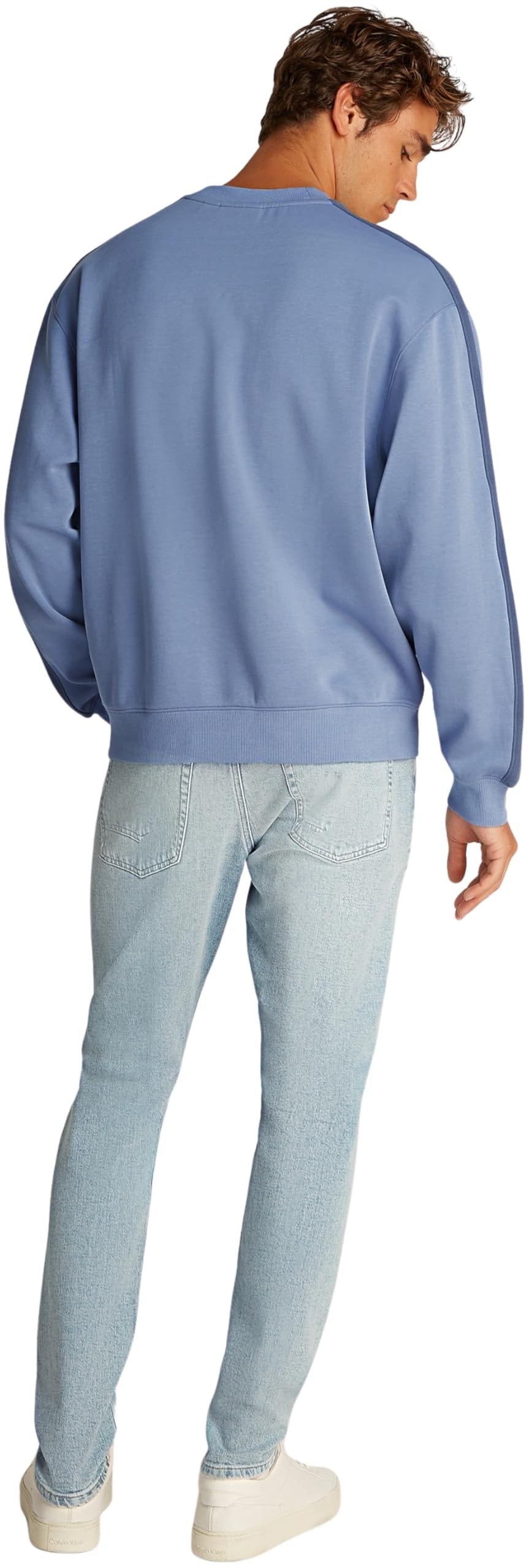 Calvin Klein Sudadera Hombre Logo Tape Crew Neck Relaxed Fit