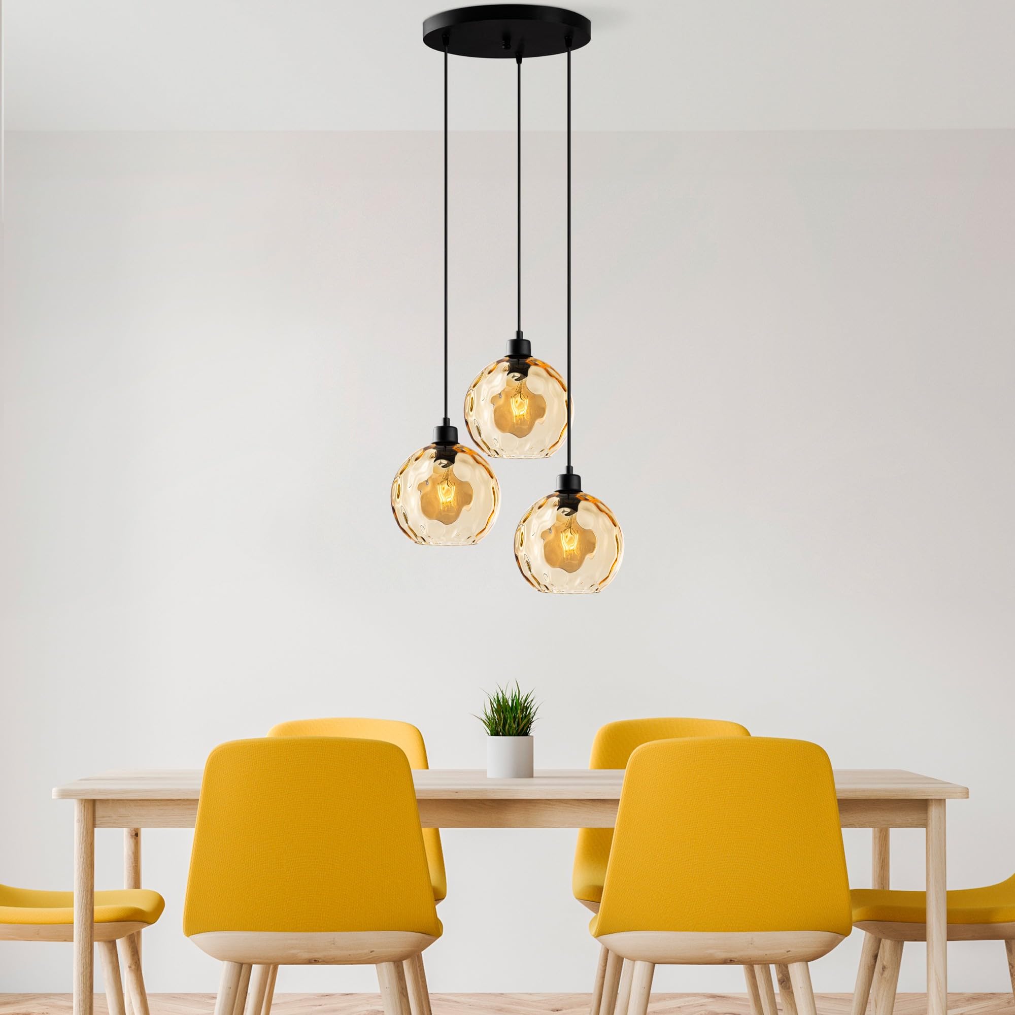 Lustre jaune pour salon moderne et espaces de vie