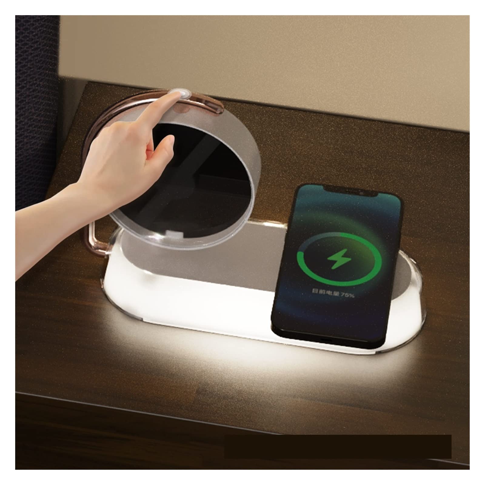 Ventilatore con ologramma 3D, Proiettore olografico 3D a occhio nudo Macchina pubblicitaria olografica Proiezione verticale Imaging Ricarica wireless for telefoni cellulari per Negozi Aziendali, Negoz