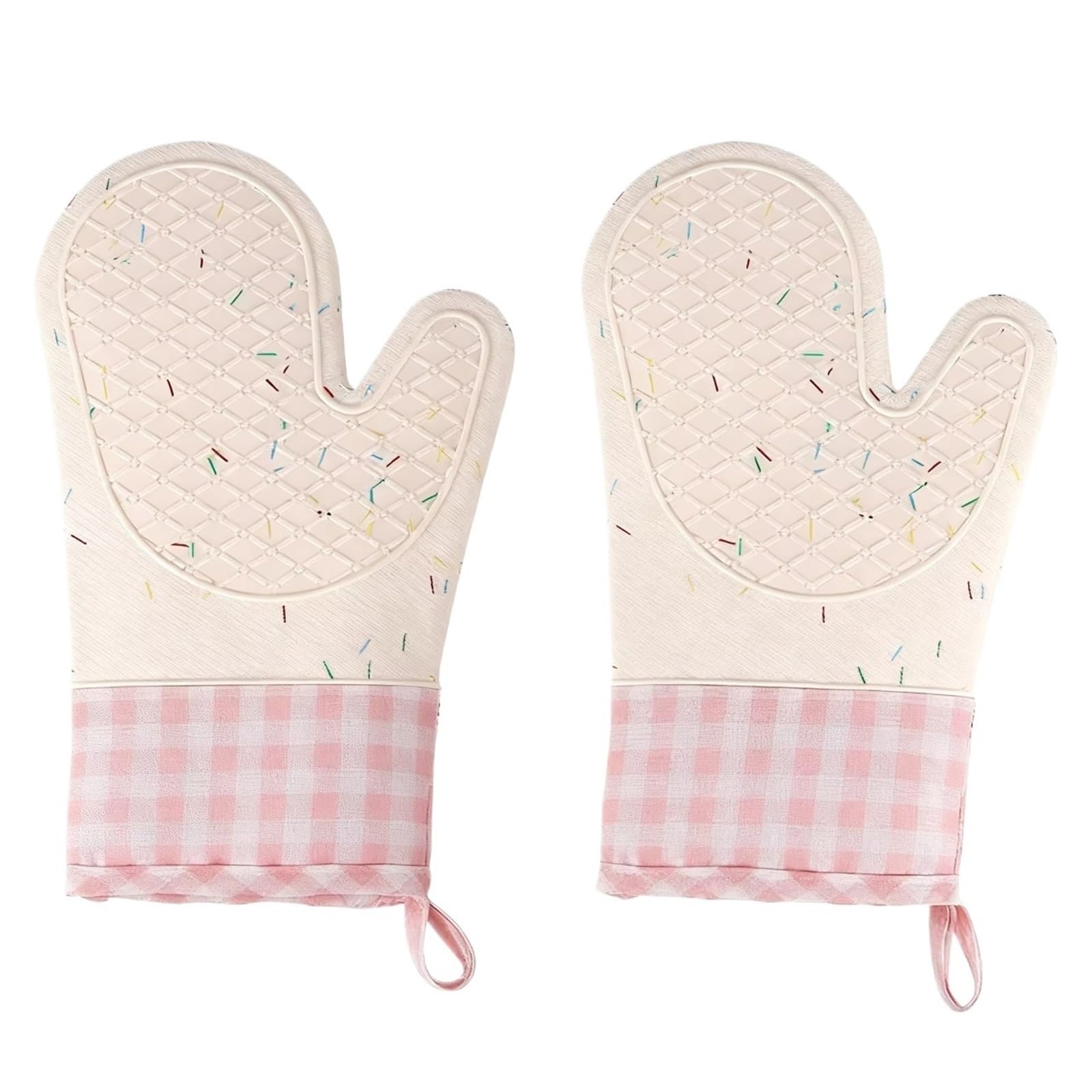 MRKU Baking Mitts Cooking oven gloves Heat Resistant,Silicone Heat Insulation Microwave Tools Multicolor