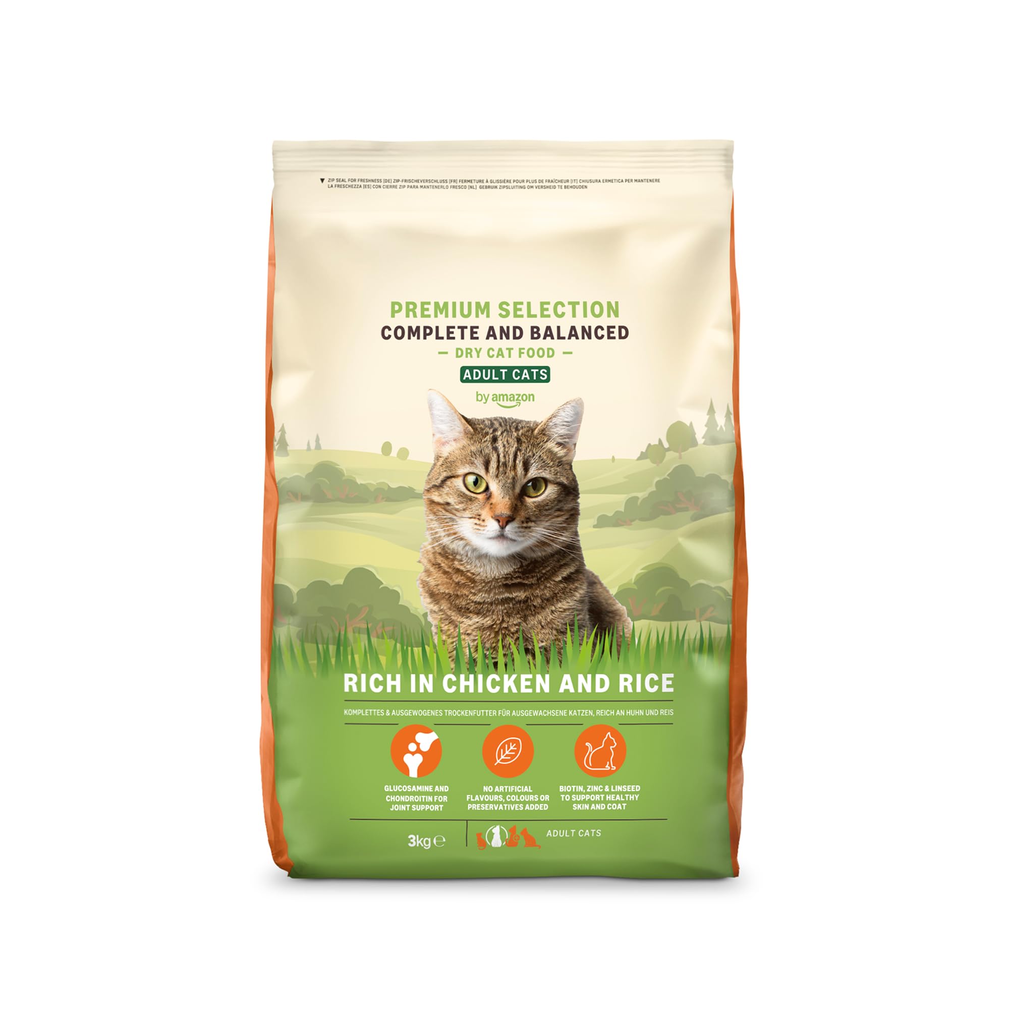 Complete Dry Cat Food Rich in Chicken & Rice for Adult Cats, 1 Pack of 3 kg (Previously a Lifelong brand, same product)