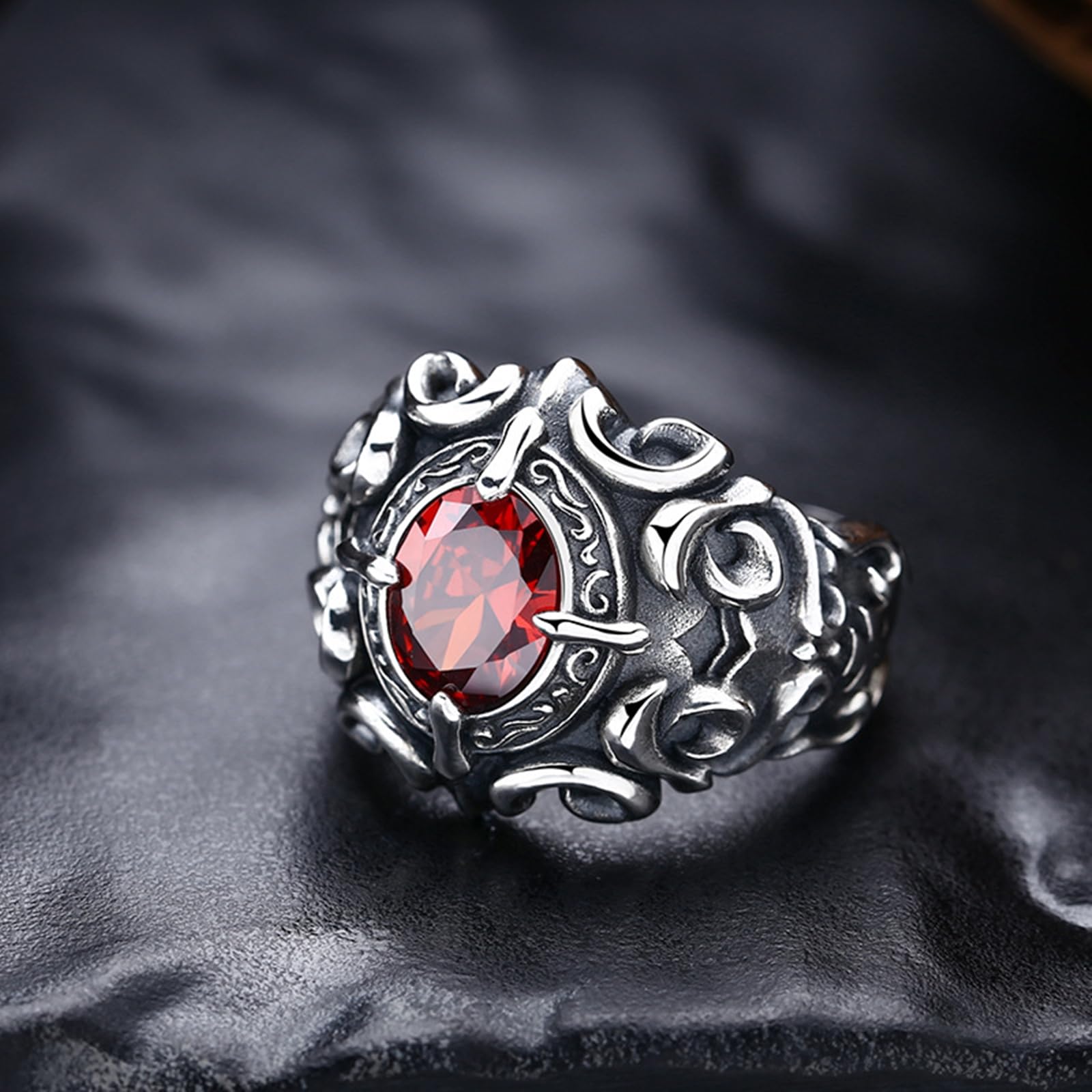 Anelli Argento 925 Uomo Anello Aperto Argento Regolabile Uomo
