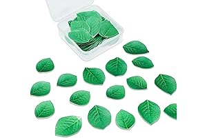 92pcs Edible Rice Paper Leaves, Edible Green Cake
