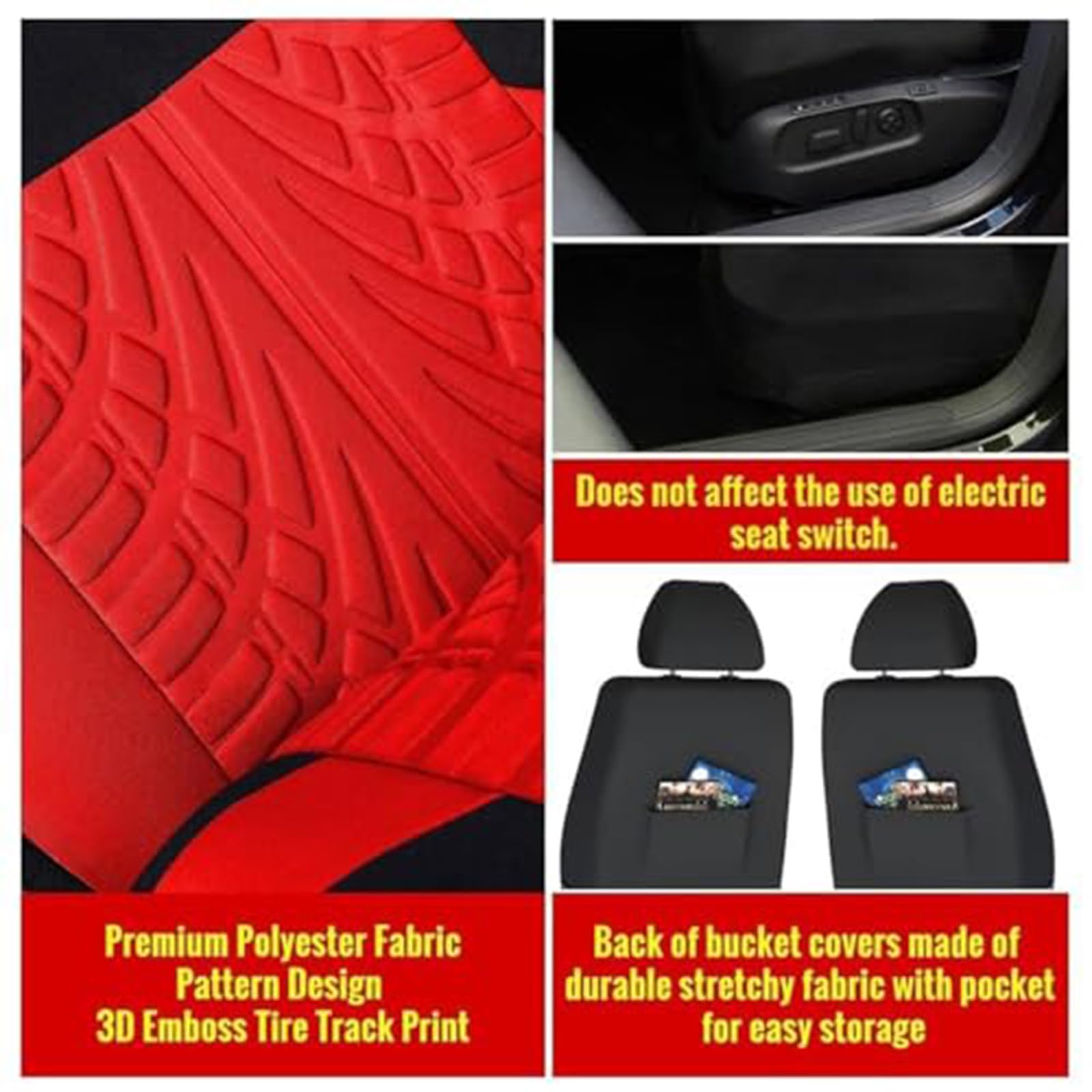 Auto Set Coprisedili, per Nissan Navara D22 Navara D40 Navara D40 S Navara Np300 2000-2024 Durevole Anteriori Copri Sedili Protezione Sedile Copriseggiolino Accessori Tutte Stagioni,A
