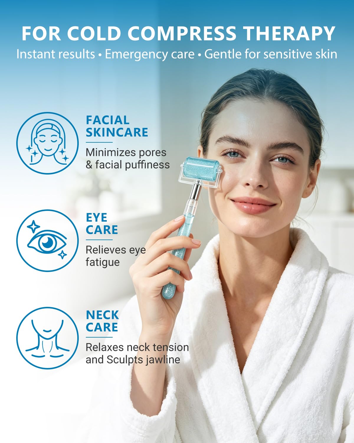 Ice Roller for Face and Eye Reduce Puffiness & Soothe Skin