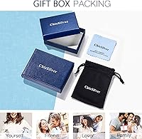 Vista 8 de ChicSilver Pendientes de tuerca de plata de ley 925 con runa vikinga de ónix negro natural para mujeres y hombres