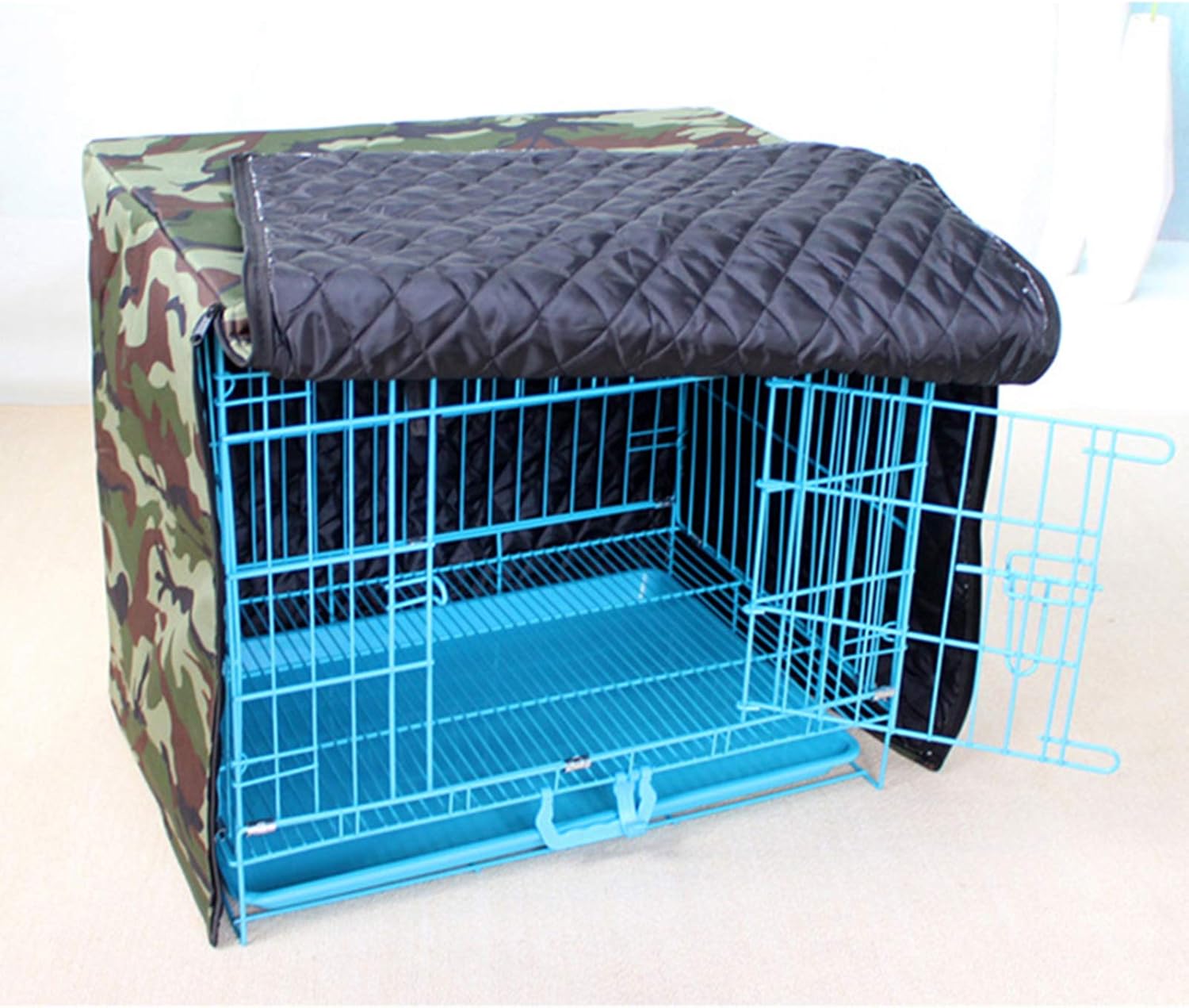 STTC Dog Crate Cover, Waterproof Dog Cage Cover for Wire Crates Outdoor Pet Kennel Crate Cover Kennel Accessories, Easy to Put On Take Off and Adjust,XL