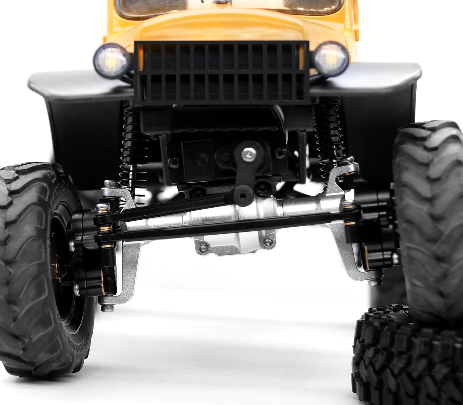 OGRC for FCX24 Portal Axles Front Rear Axles Set with Brass Portal Cover Steering Block for FMS FCX24 Power Wagon Smasher Lemur K5 Blazer FCX18 LC80 Upgrade Parts